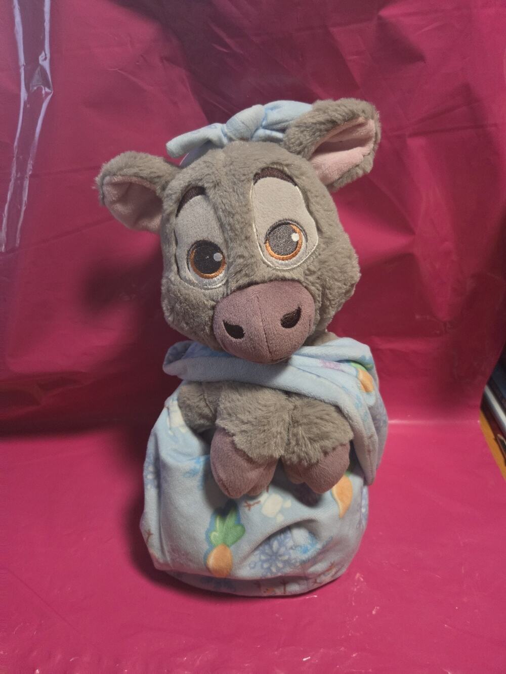 Disney Babies Sven Frozen Reindeer 12” Swaddle Lovey Plush Pouch Stuffed Animal